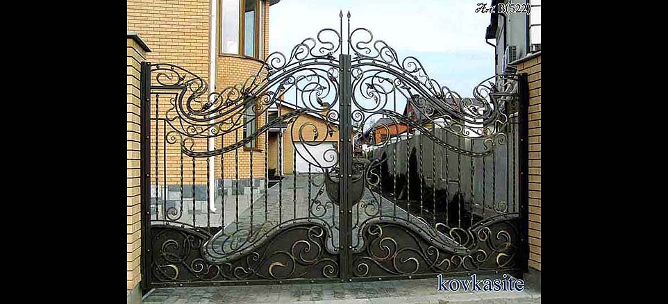распашные откатные ворота в москве №20